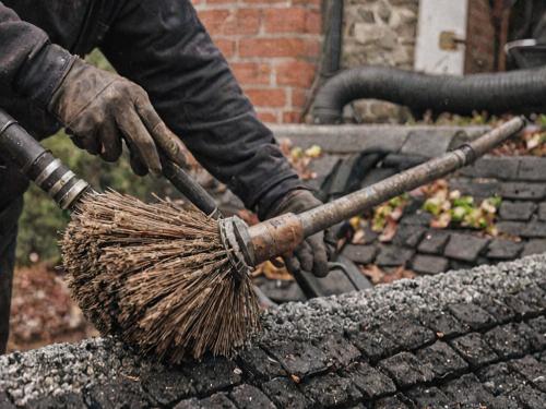 Professional chimney cleaning process