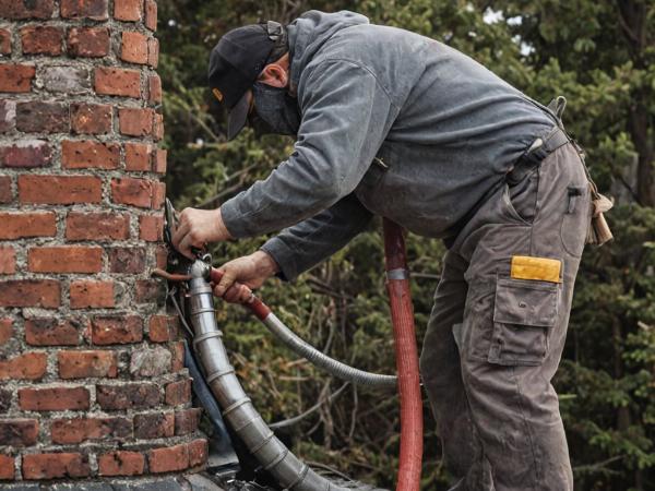 Professional chimney cleaning service