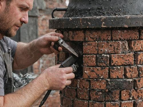 Professional chimney cleaning assessment